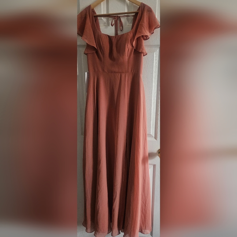 Azazie Short Sleeve Dress